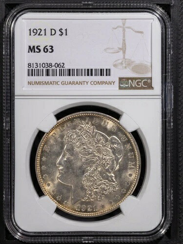 1921-D 1 モルガン・ダラー NGC MS63