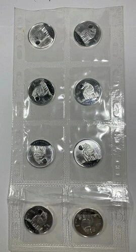 2006 カナダ 1/2 オンス シルバー 1.00 ウルフ。8 枚シート - 4 オンス。