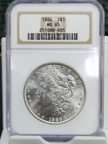 1886年 モルガン銀貨 NGC MS65