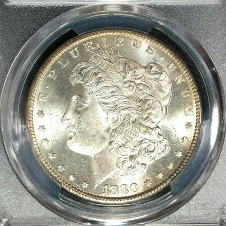 1880年代 モーガン シルバードル - PCGS MS 65 ～美しいコイン～ REF#2030