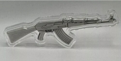 2024 チャド歴史最大の銃器 - AK-47 アサルトライフル型 2オンス シルバー。