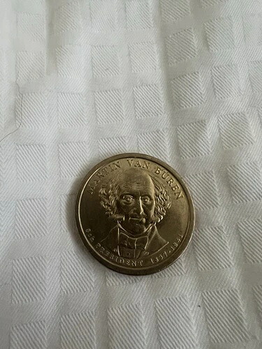 2008 D マーティン・ヴァン・ビューレン 1837-1841 1ドル硬貨 金色 側面に珍しい文字