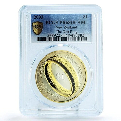 ニュージーランド 1ドル ロード・オブ・ザ・リング 一つの指輪 PR68 PCGS 銀貨 2003年