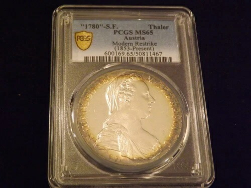 1780年 ターラー オーストリア PCGS MS 65