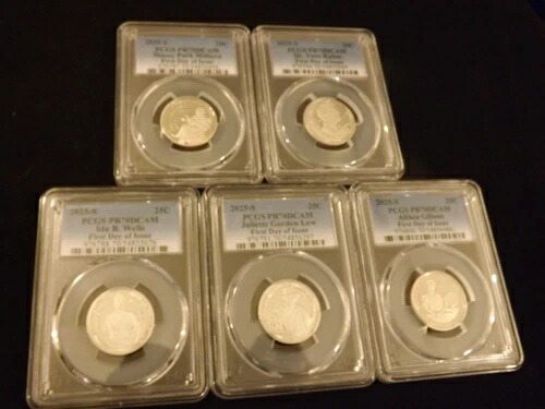 2025-S 25 C 5枚入りクォーターコインセット 発行初日 PCGS PR 70