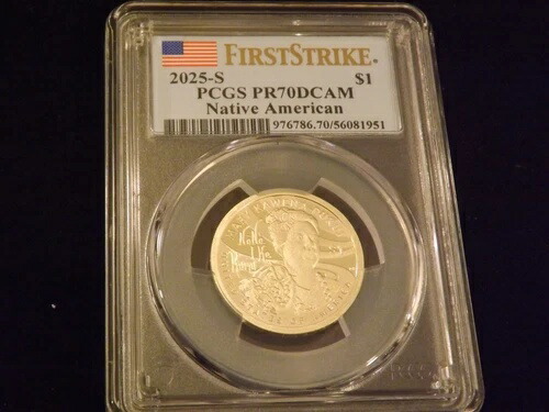 2025-S 1ドル ネイティブアメリカン ファーストストライク PCGS PR 70