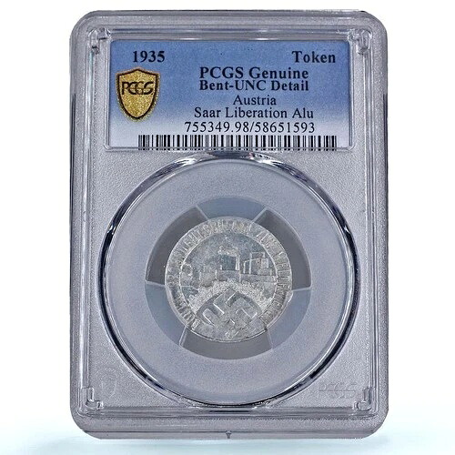 オーストリア ドイツ 第三帝国 ザール NSDAP ヒトラー ガウ ウィーン ウィーン PCGS トークン 1935
