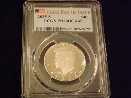 2025-S 50 C ハーフダラー ファーストストライク PCGS PR 70