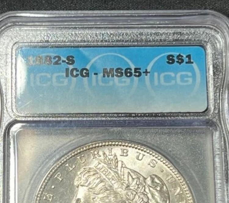 1882 S モーガン S$1~MS65+~米国コレクター/投資用コイン~高品位~高評価 107,690円