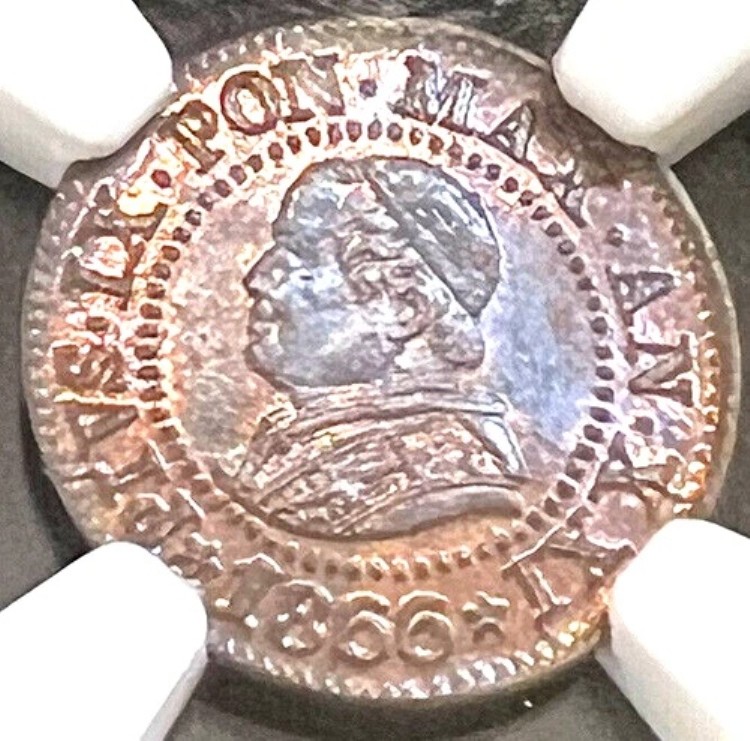 1866年 R XXI Cent イタリア 教皇領 MS 64 BN NGC|WORLD RESOURCE【KING店】