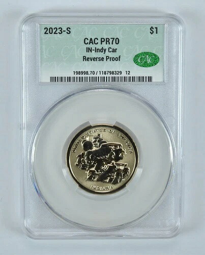 2023-S アメリカンイノベーション $1 IN インディカー リバース PR70 CAC CACg｜WORLD RESOURCE【KING店】