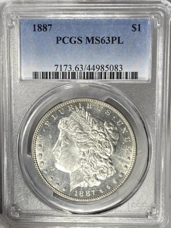 BU 1887 モルガン銀貨 PCGS MS63PL 美しいコイン!! ビデオを見る DCMM|WORLD RESOURCE【KING店】