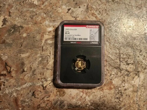 1987S 中国金貨 5年 パンダ - NGC MS69 - 金貨保管箱 未開封