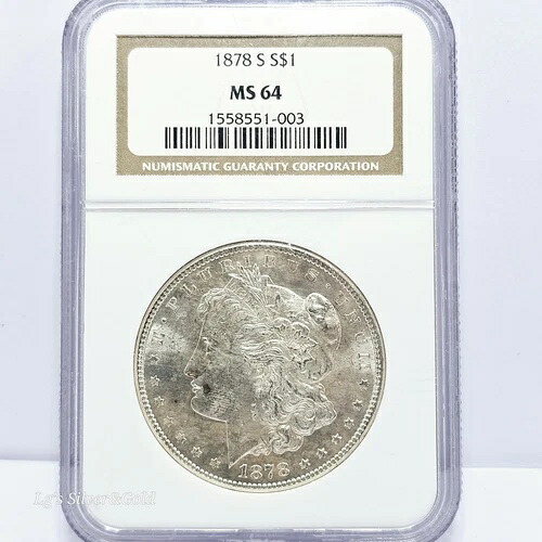 1878-S モルガン 1ドル銀貨 サンフランシスコ造幣局 NGC MS64|WORLD RESOURCE【KING店】
