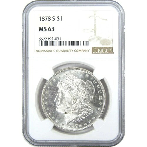 1878年 S モルガン・ダラー MS 63 NGC シルバー 1ドル 未流通コイン SKU:I15839|WORLD RESOURCE【KING店】