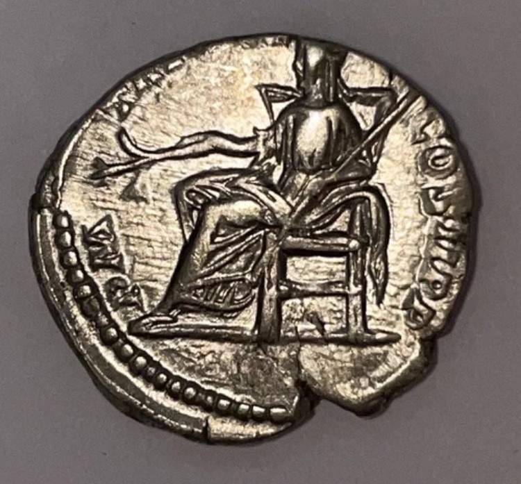 帝国 セプティミウス・セウェルス PAX 付き 西暦 196 年 ローマ造幣局 古代ローマ銀貨 D234