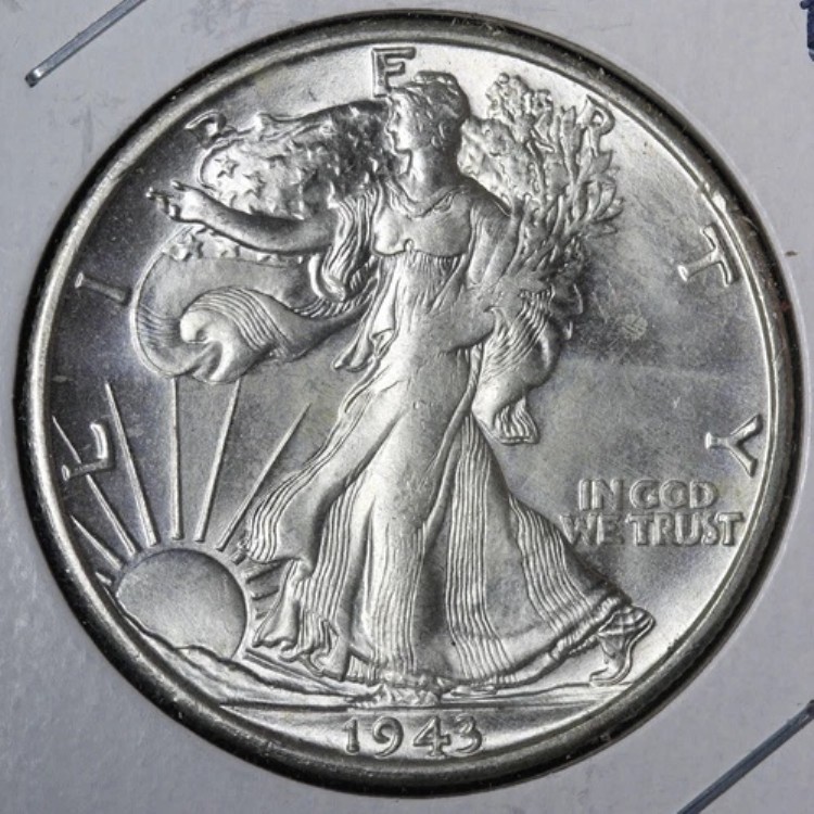 1943-S ウォーキング・リバティ シルバー ハーフドル GEM BU *未流通* MS E371 RDNC|WORLD RESOURCE【KING店】