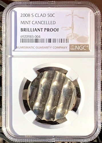 2008年 S ケネディ プルーフ ハーフドル 米国造幣局 クラッド ワッフル キャンセル NGC ブリリアント プルーフ|WORLD RESOURCE【KING店】