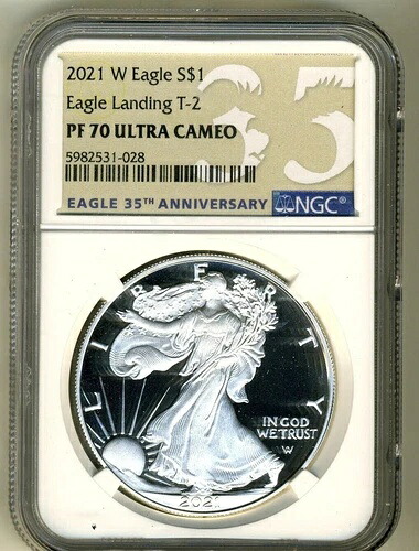 2021年 W アメリカンイーグル PR70 ドル タイプ 2 UCAM NGC シルバー ウルトラカメオ コイン #530|WORLD RESOURCE【KING店】