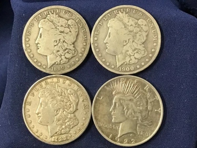 1890-1922年 モーガン＆ピース シルバーダラー 4種類のコインセット B0923｜WORLD RESOURCE【KING店】