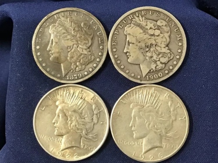 1879-1926年 モーガン＆ピース シルバーダラー 4種類のコインセット B0914｜WORLD RESOURCE【KING店】