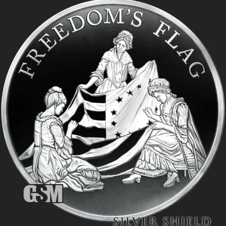 2022年 1オンス プルーフ 自由の旗 - 低COA 130 - シルバーシールド - SSG｜WORLD RESOURCE【KING店】