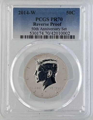 2014-W リバースプルーフ シルバー ケネディ ハーフダラー PR70 PCGS|WORLD RESOURCE【KING店】