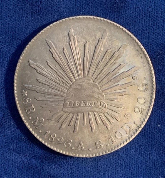 メキシコシティ造幣局 1896-MoAB 8レアル銀貨、厳選品、ほぼ未流通｜WORLD RESOURCE【KING店】 103,950円