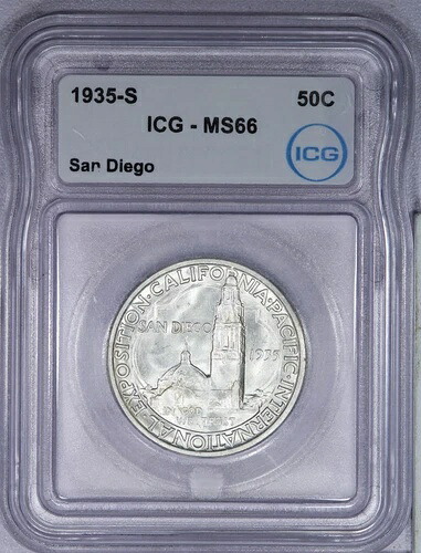 1935-S サンディエゴ記念銀貨 50セント ICG MS66 103,950円