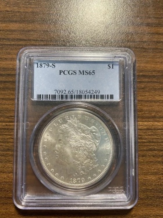 1879-S モルガン銀貨 $1 PCGS ミントステート 65 MS 65|WORLD RESOURCE【KING店】