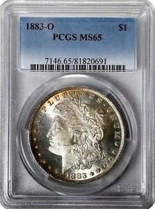 アメリカ シルバー モルガン 1ドル 1883-O PCGS: MS65 #C561 103,950円