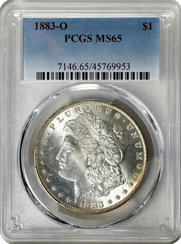 アメリカ シルバー モルガン 1ドル 1883-O PCGS: MS65 #C559|WORLD RESOURCE【KING店】