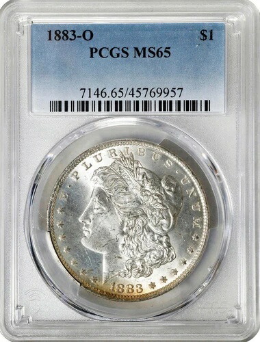 アメリカ シルバー モルガン 1ドル 1883-O PCGS: MS65 #C562
