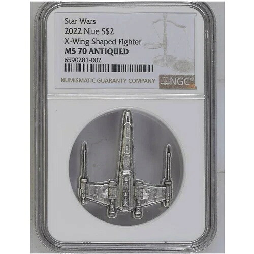 スター・ウォーズ T-65 X-ウイング・ファイター 2022年 1オンス 純銀 スペシャルシェイプコイン NGC MS70|WORLD RESOURCE【KING店】
