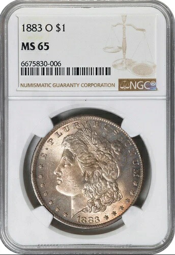 アメリカ モルガン銀貨 1ドル 1883-O NGC: MS65 #C563