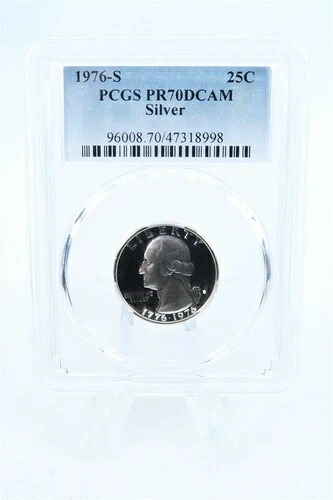 1976-S PCGS PR70DCAM シルバー ワシントン クォータープルーフ 25セント