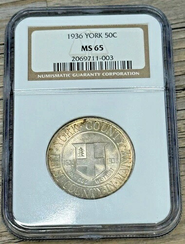 1936年 メイン州ヨーク郡記念ハーフドル NGC MS 65、高品位|WORLD RESOURCE【KING店】