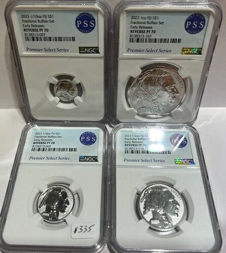 2023 シルバー 4枚セット バッファロー ファクションセット リバース プルーフ 70 プレミアセレクト NGC|WORLD RESOURCE【KING店】