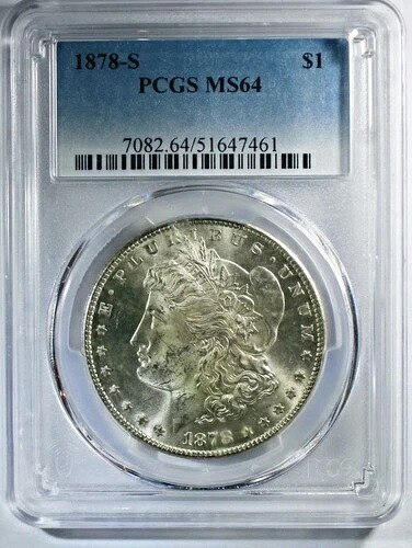 1878-S モルガン銀貨 - PCGS MS-64 - ミントステート 64