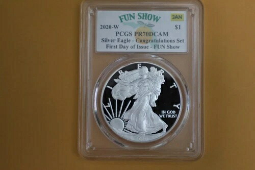 2020-W $1 シルバーイーグル PCGS PR70DCAM 記念セット 初日発行 FUNショー｜WORLD RESOURCE【KING店】