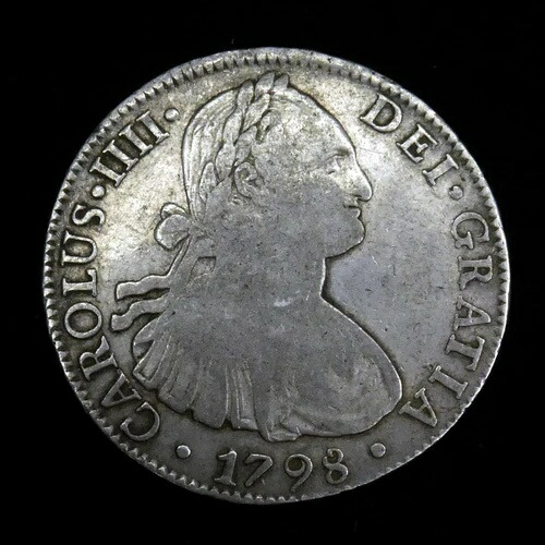 メキシコ1798年、8レアル。メキシコシティ造幣局。F.M. 鑑定士。#5587 103,950円