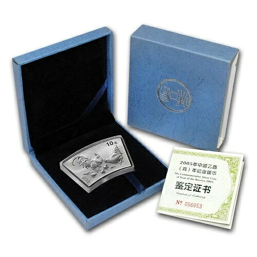 2005年 中国 1オンス 銀扇 酉年 (箱・品質保証書付き)