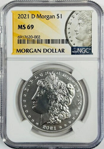 2021-D モルガン銀貨 MS69 NGC|WORLD RESOURCE【KING店】