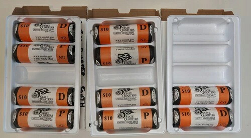 2006年 全10種 P&D 50州クォーター硬貨 米国造幣局ロール ND SD NV NE CO｜WORLD RESOURCE【KING店】