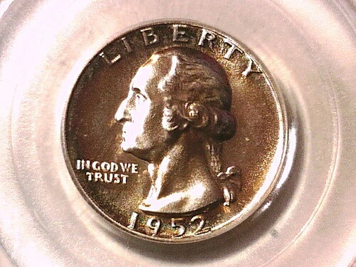 1952年 プルーフ ワシントン クォーター PCGS PR 67 12865920 トーン｜WORLD RESOURCE【KING店】