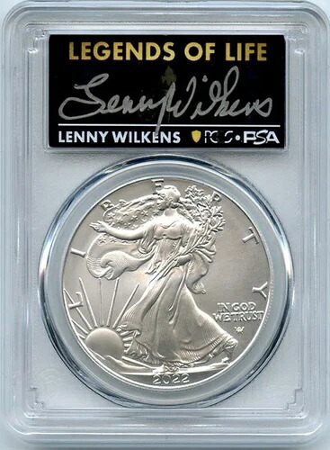 2022 ASE $1 PCGS MS70 FS レジェンド・オブ・ライフ レニー・ウィルケンス NBA 1オンス .999 シルバーコイン｜WORLD RESOURCE【KING店】