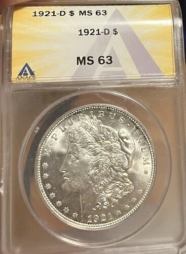 1921-D ANACS MS63 モルガン銀貨｜WORLD RESOURCE【KING店】