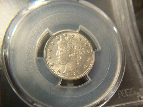 1883年 PCGS BU MS 64 セントなし リバティニッケル 美しいコイン SLABZ｜WORLD RESOURCE【KING店】