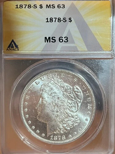 1878-S ANACS MS63 モルガン銀貨｜WORLD RESOURCE【KING店】