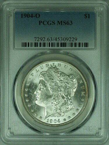 1904-O モルガン銀貨 S$1 PCGS MS-63 (40A)